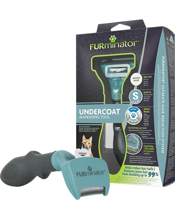 FURminator kaķiem Short Hair S pavilnas ķemme īsspalvainiem kaķiem līdz 4.5 kg